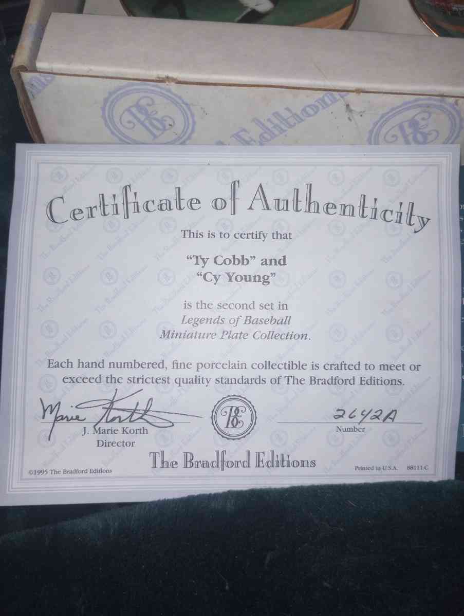 ty Cobb and cy young - Windsor Mill, Maryland - FleaMarketBay