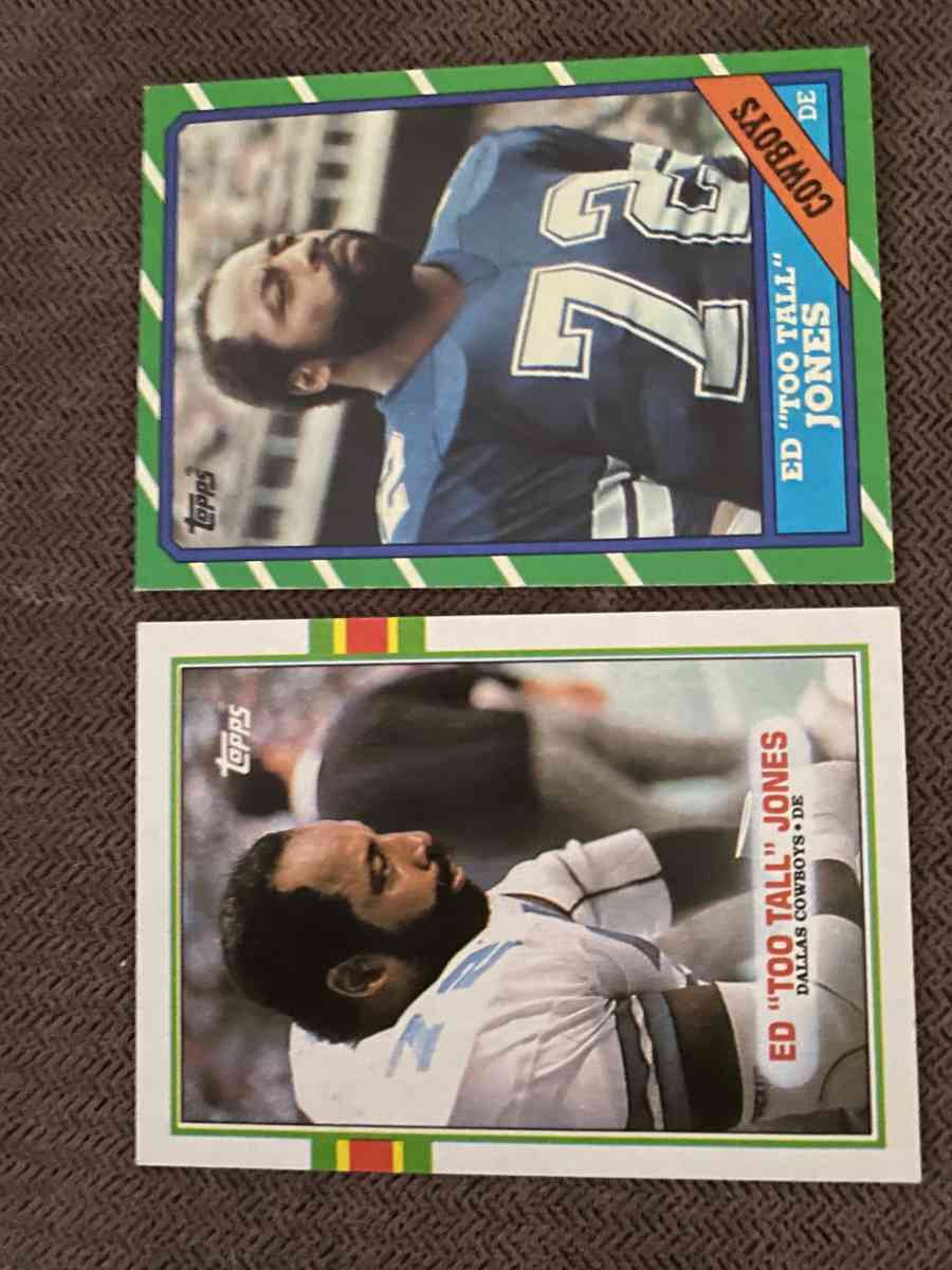 Ed too tall jones football cards 2 cards total - Roy, Utah