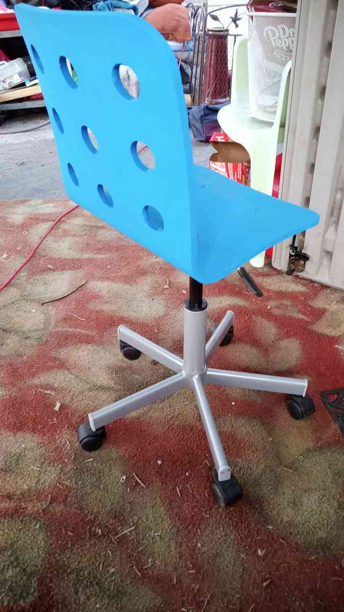 Childrens Blue IKEA Computer Swivel Chair - Manteno, Illinois - FleaMarketBay