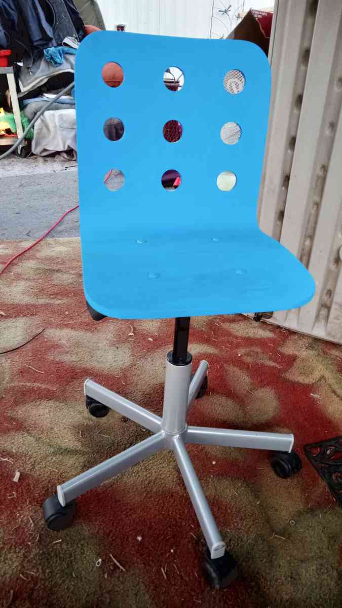 Childrens Blue IKEA Computer Swivel Chair - Manteno, Illinois - FleaMarketBay