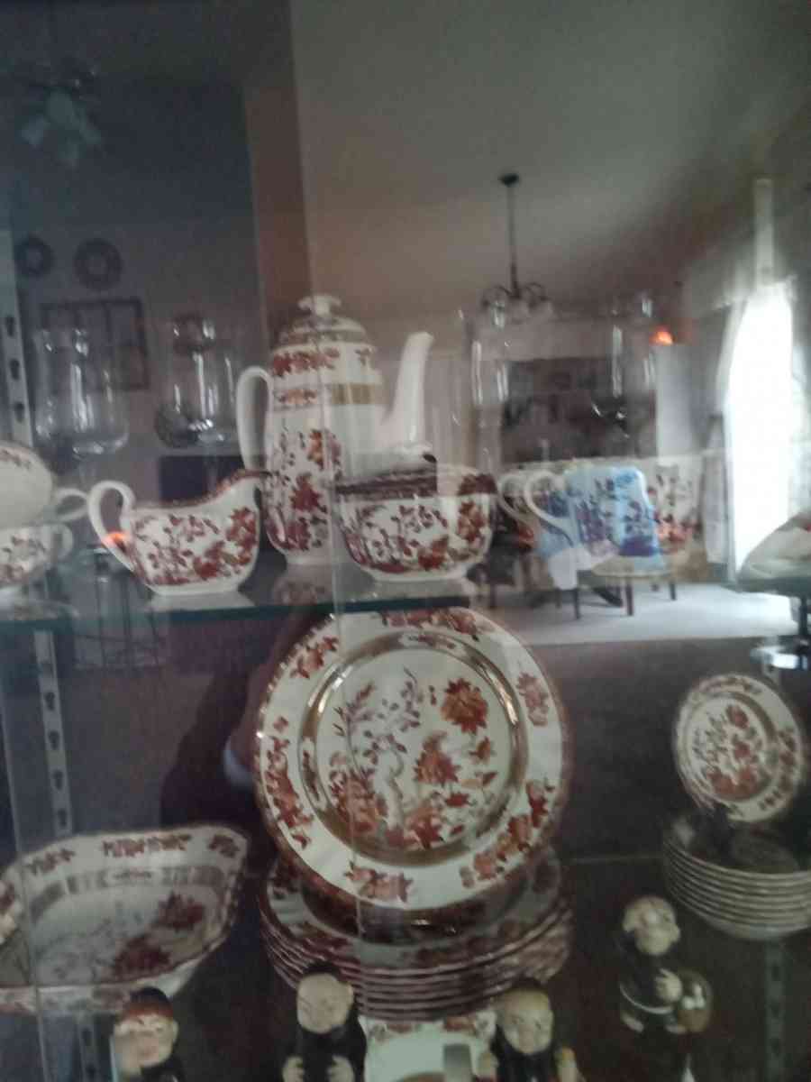 100 year old Spode Indian Tree China and cabinet - Gardnerville, Nevada - FleaMarketBay
