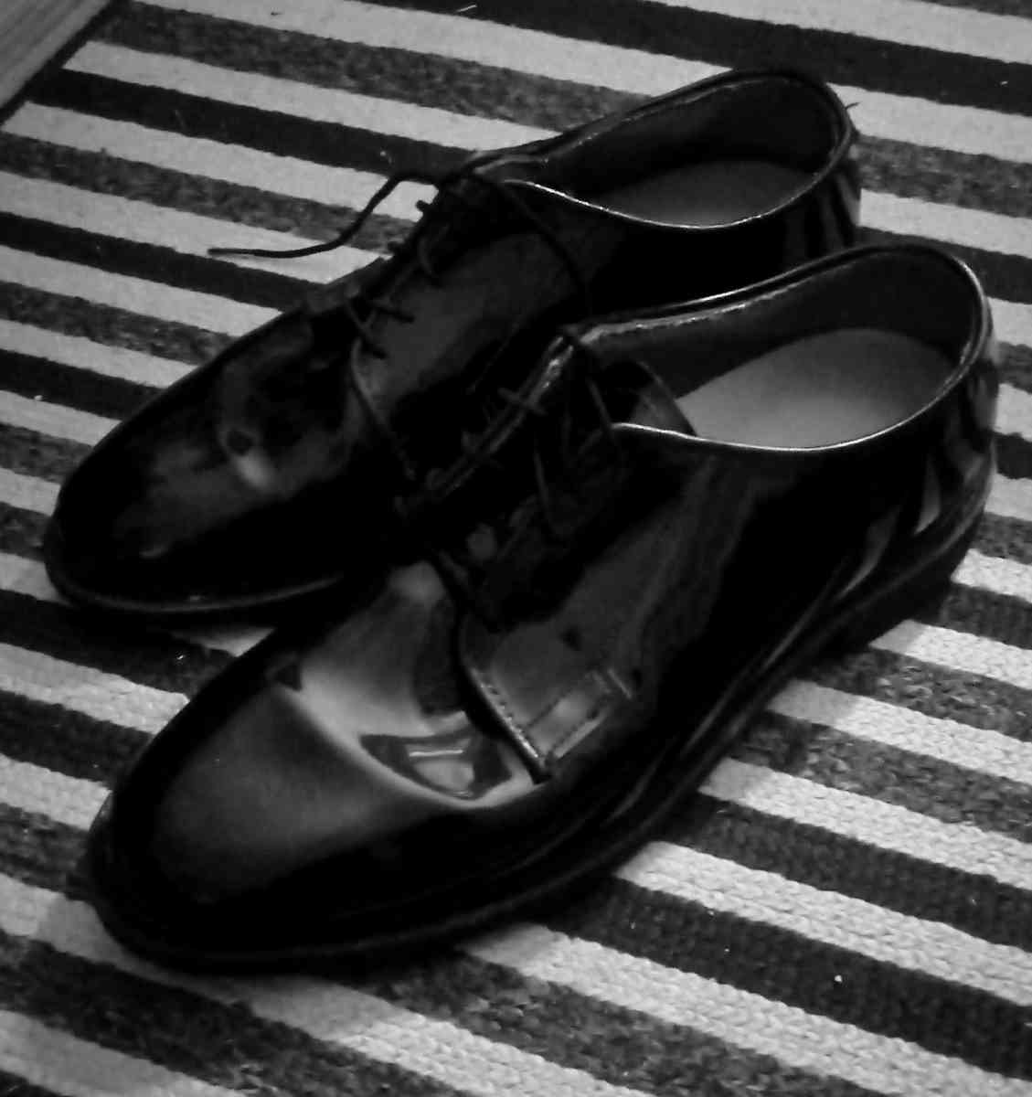 Bates Mens Black Leather Uniform Oxford sz 10E Dress Shoes - Belleville, Illinois