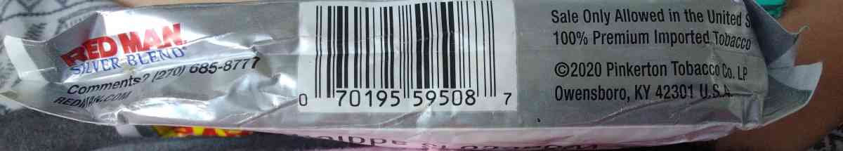 7 PACKS RedMan Loose Leaf Silver Blend Chewing Tabacco - Sulphur, Louisiana - FleaMarketBay