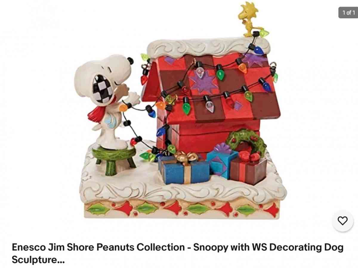 Enesco Jim Shore Peanuts Collection  Snoopy with WS Decorati - Corning, California
