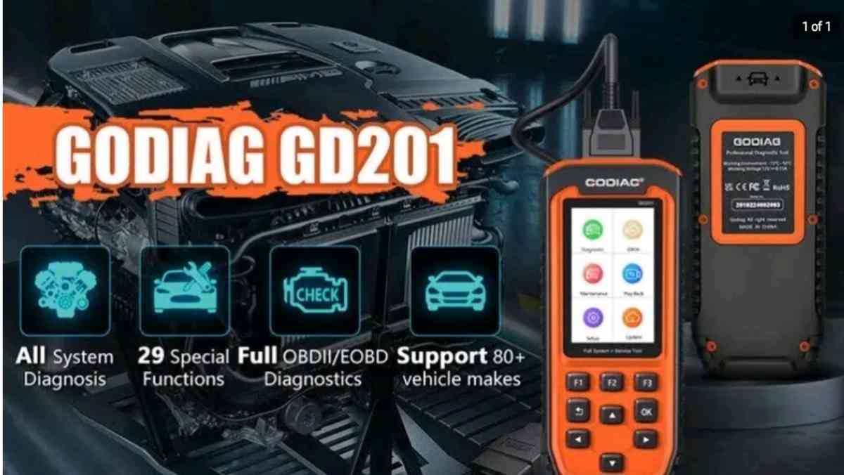 GODIAG GD201 Car Diagnostic Tool Full System ABS SRS Scanner - Corning, California