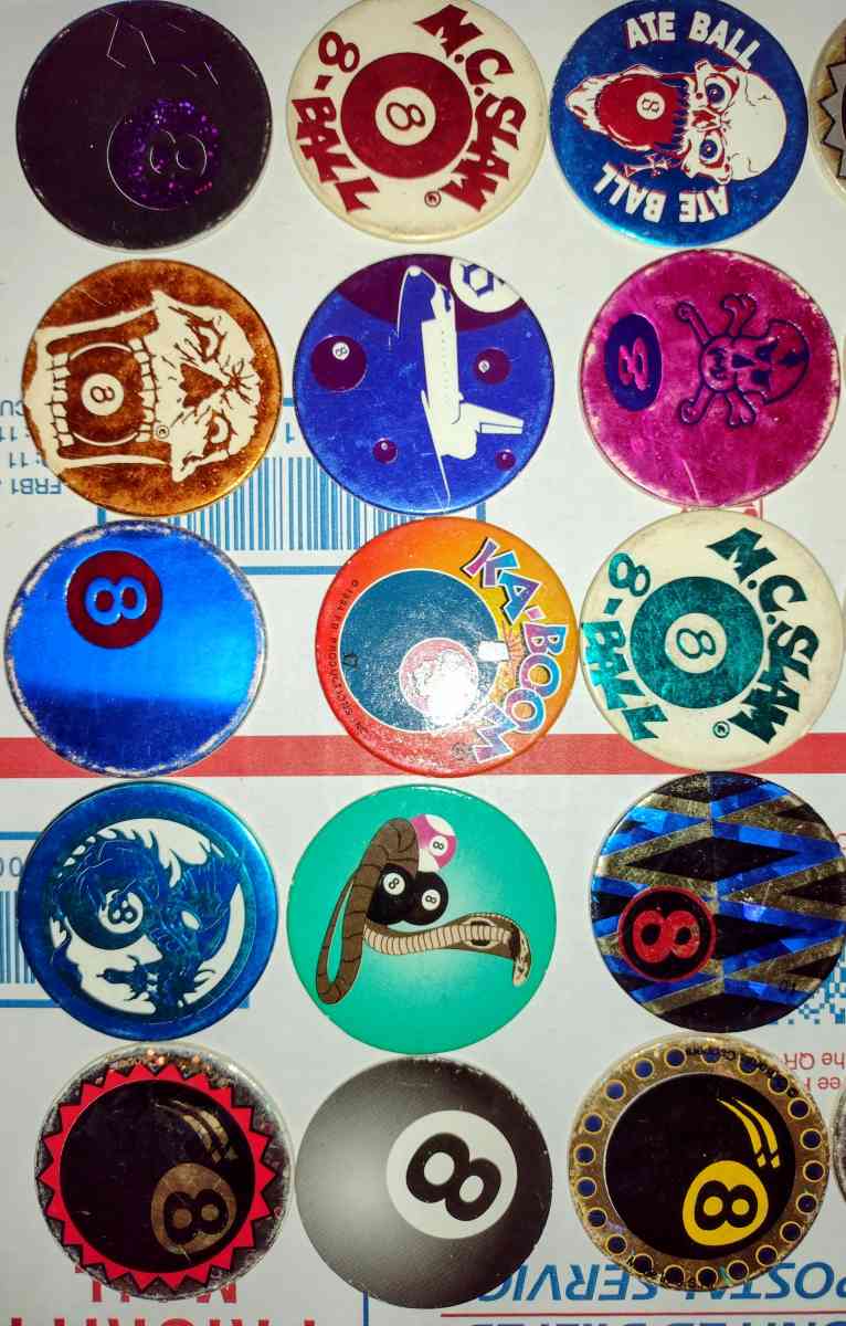 8 ball skull poison pogs - Magna, Utah - FleaMarketBay