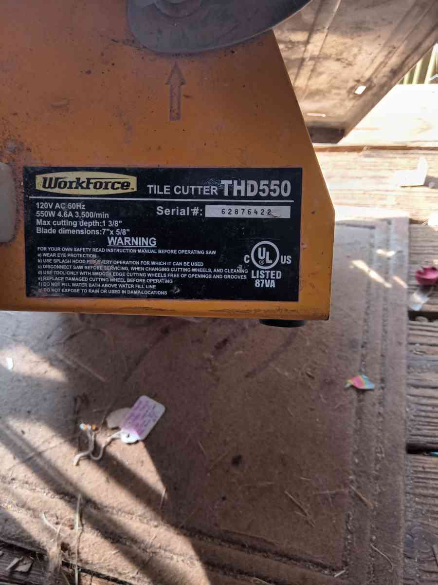 work force tile cutter - Fair Play, South Carolina - FleaMarketBay