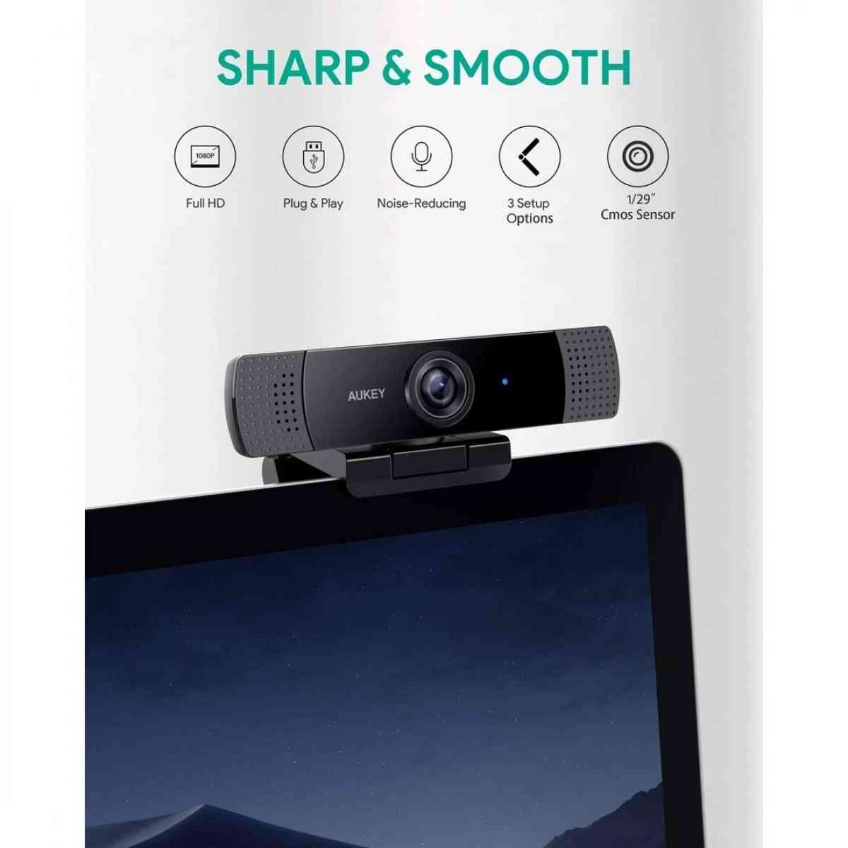 1080P Webcam w Dual Noise Reduction Stereo Microphones - Claremont, California - FleaMarketBay