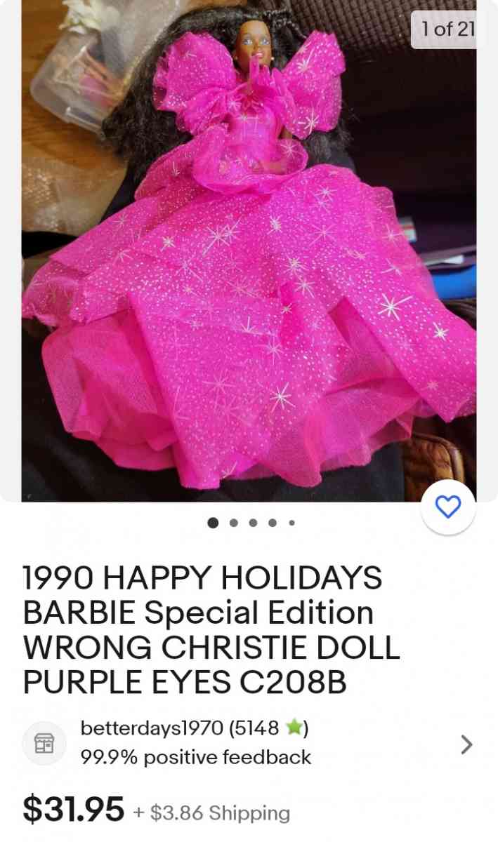vintage Holiday Barbie in beautiful pink dress - Houston, Texas - FleaMarketBay