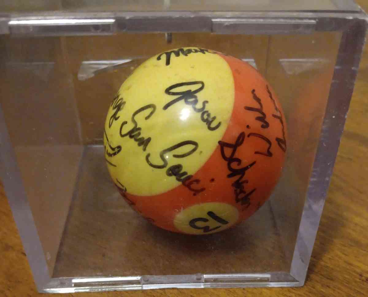 HUSTLER SIGNED CERTIFIED AUTOGRAPH 9 BILLIARD POOL BALL - Aurora, Colorado - FleaMarketBay