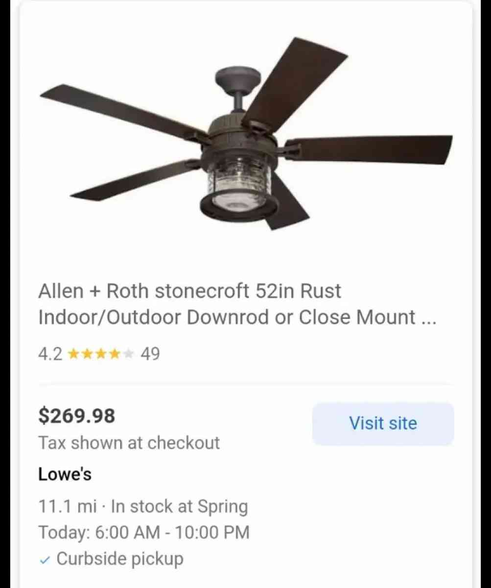 beautiful brand new in box Allen Roth 52 bronze ceiling fan - Houston, Texas