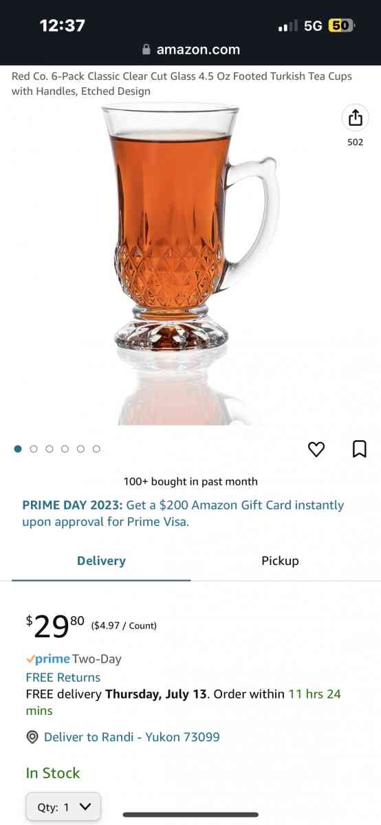 6 piece Glass Tea Set - Yukon, Oklahoma