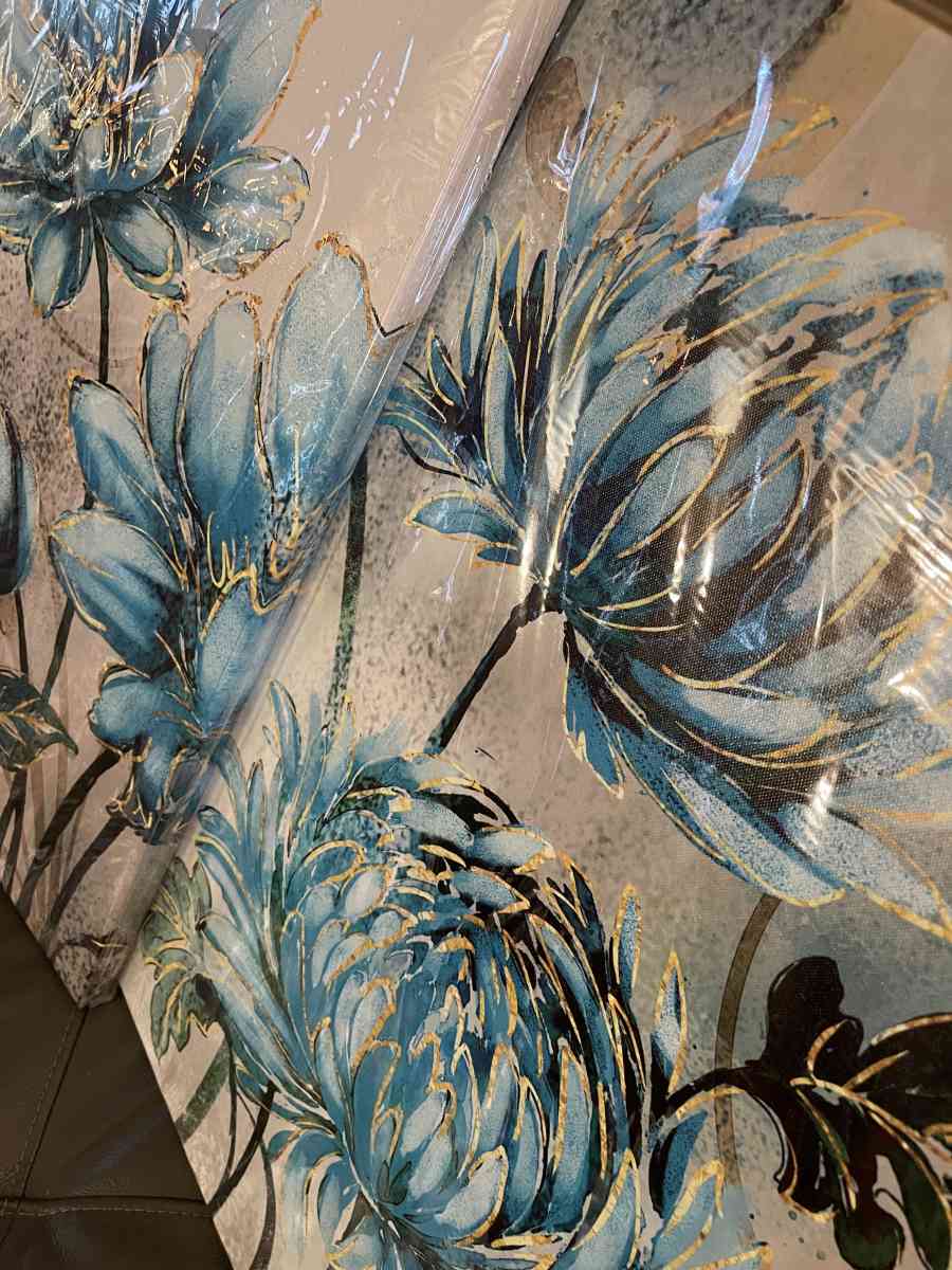 Blue Floral Canvas Set - Spartanburg, South Carolina - FleaMarketBay