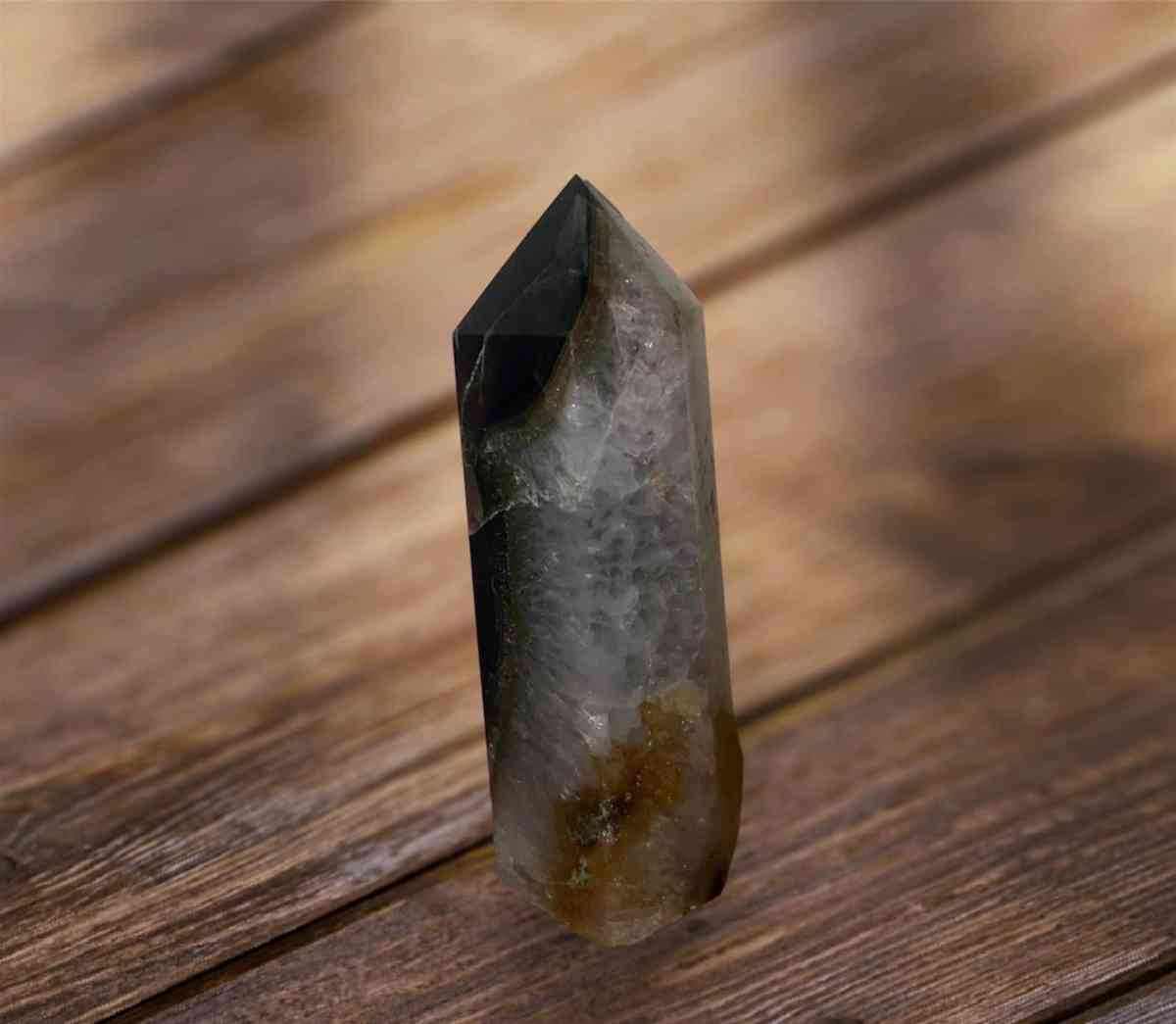 Black Lace Banded Agate Crystal Tower