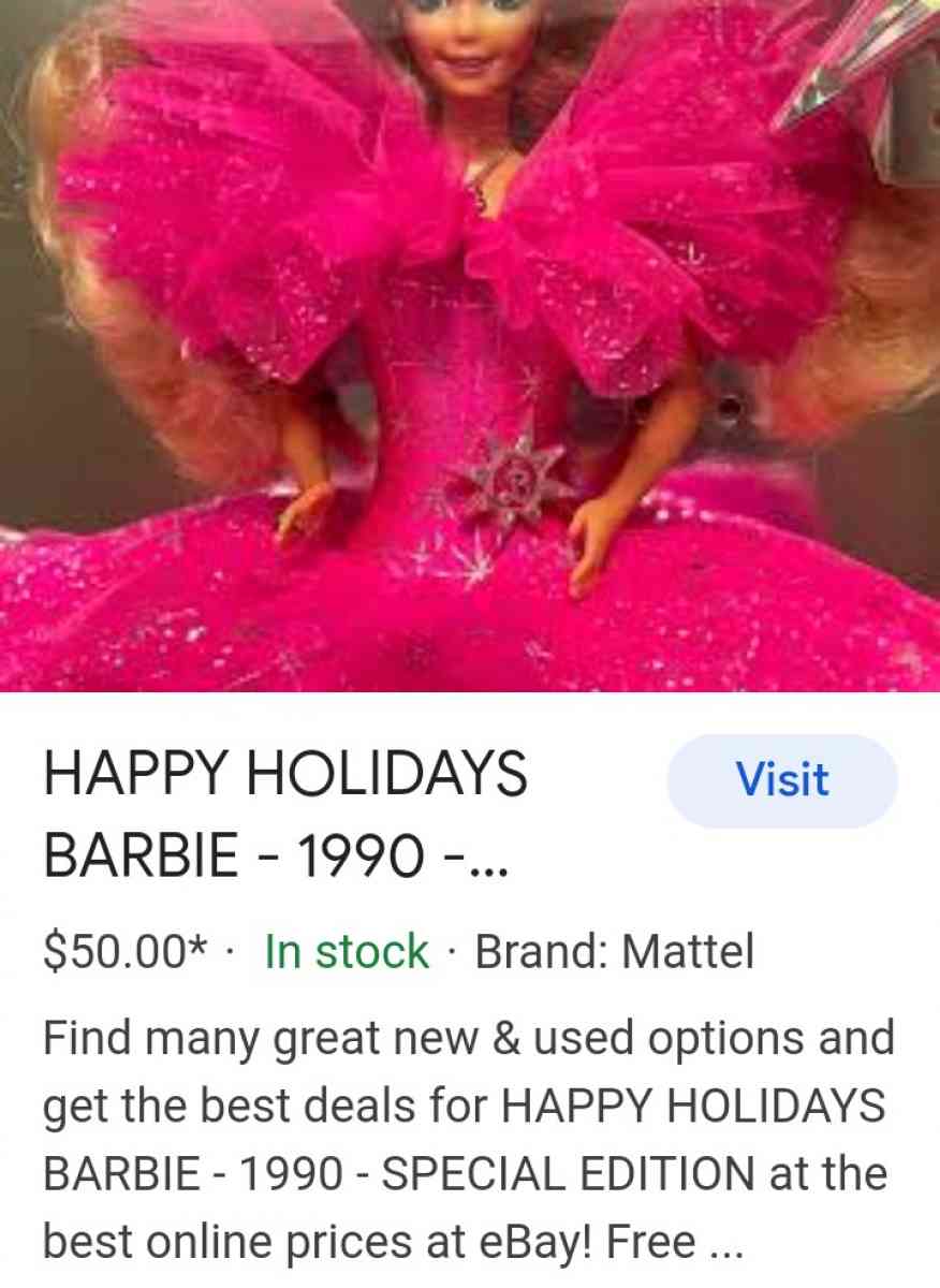 vintage Holiday Barbie in beautiful pink dress - Houston, Texas - FleaMarketBay