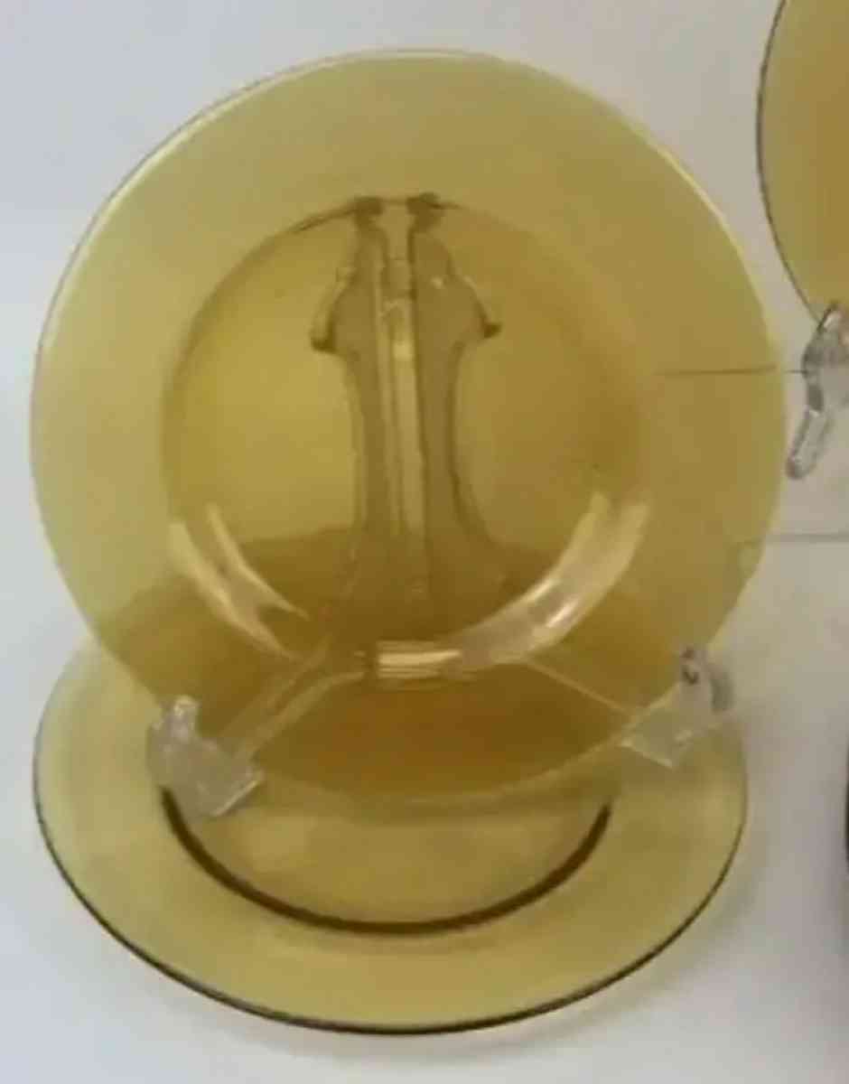 mid century amber plates price for all - Houston, Texas - FleaMarketBay