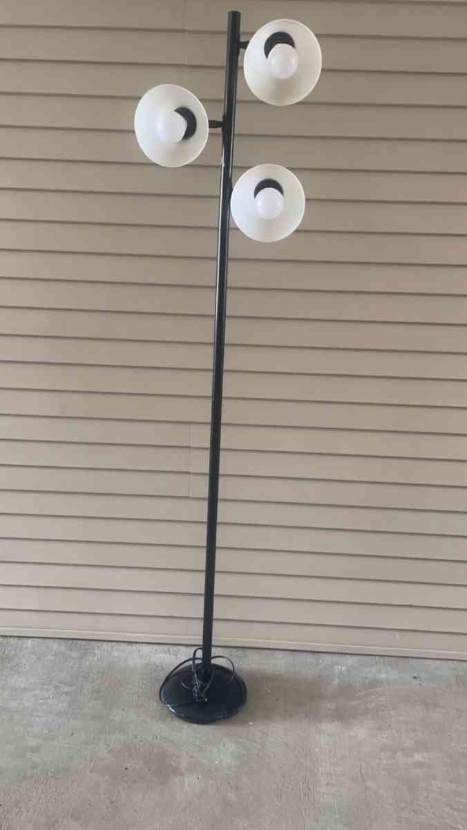 tall black lamp with three head lights - Clarksville, Tennessee - FleaMarketBay