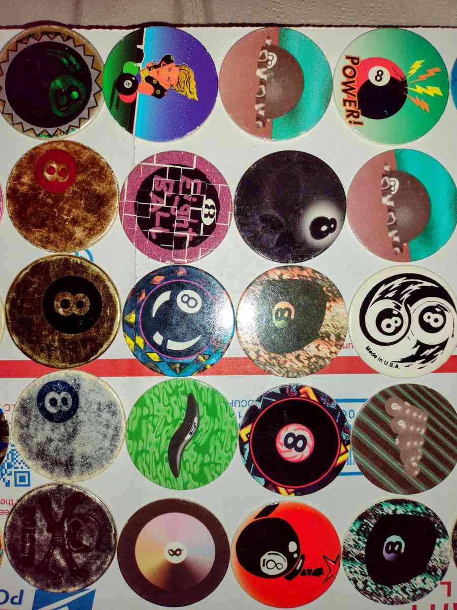 8 ball skull poison pogs - Magna, Utah - FleaMarketBay