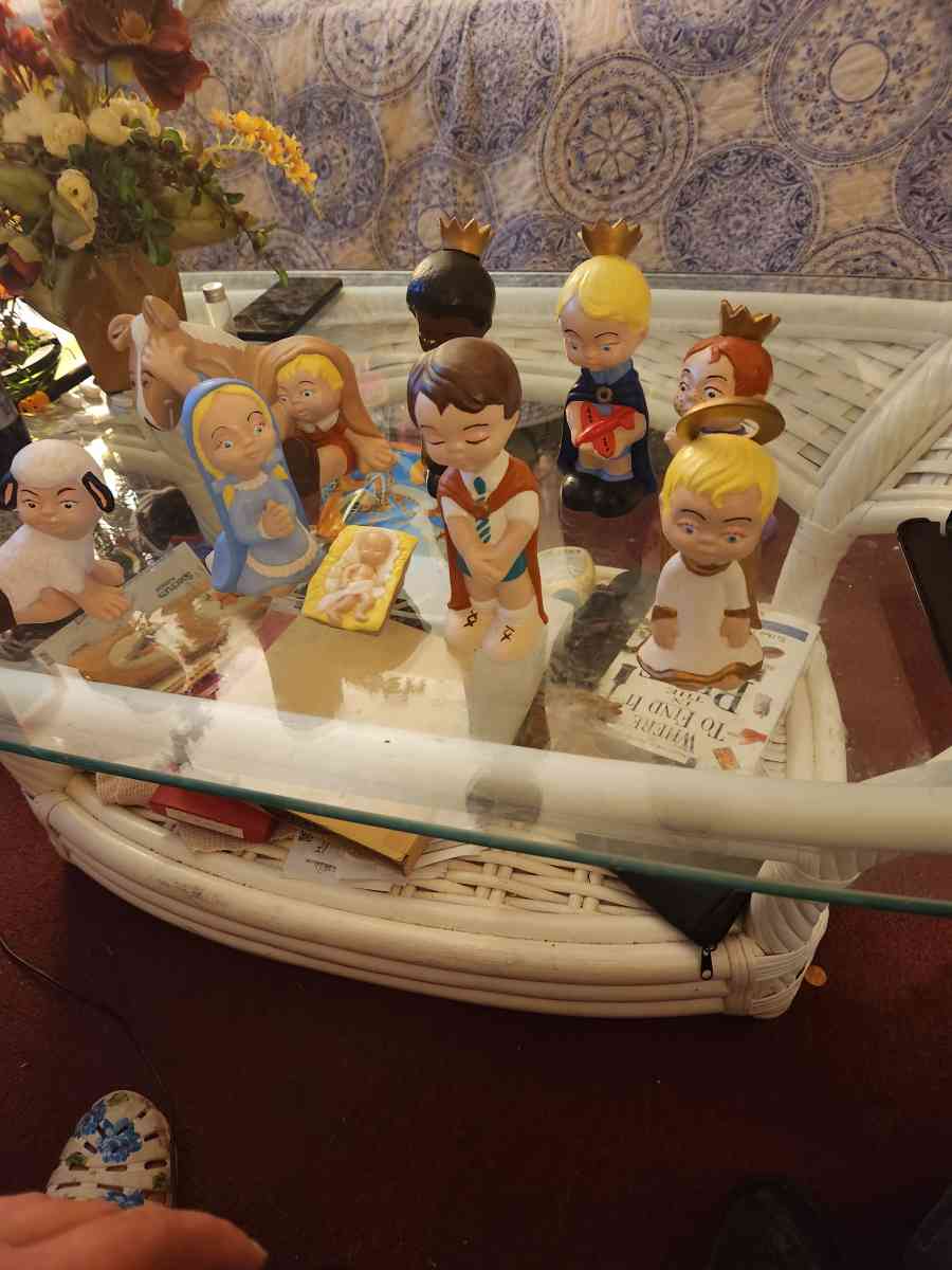 Vintage 1975 Gare Inc Nativity Scene 9 Pc Set Children in Co - Napoleon, Ohio - FleaMarketBay