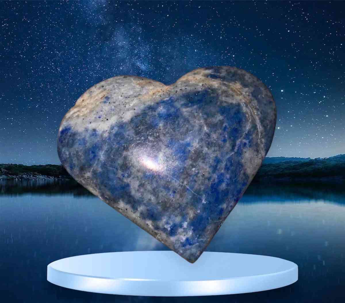 Lapis Lazuli Crystal Heart