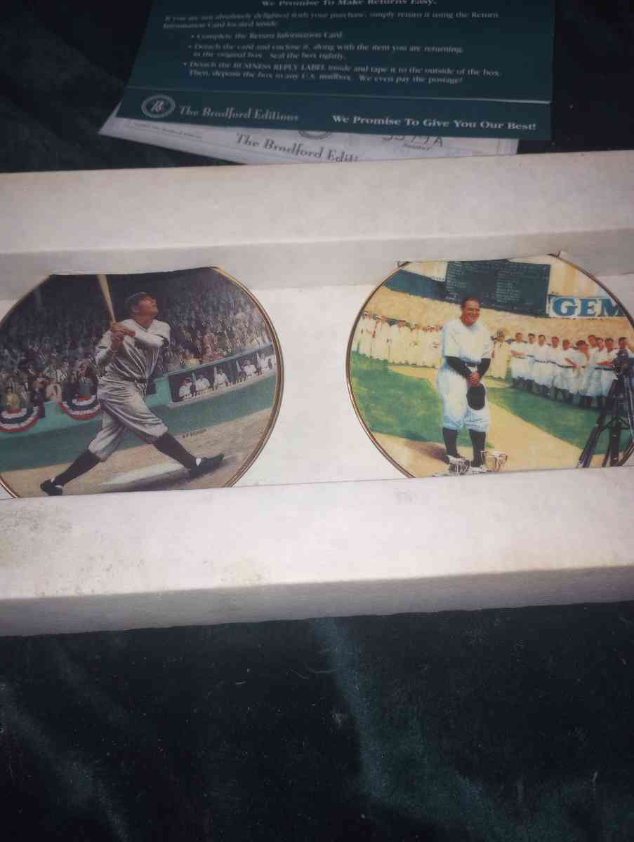 babe Ruth and Lou Gehrig collectors plates - Catonsville, Maryland