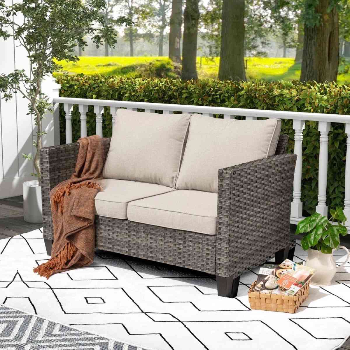 5piece Patio Furniture Patio sofa set outdoor couch with 2 o - Rancho Cucamonga, California - FleaMarketBay