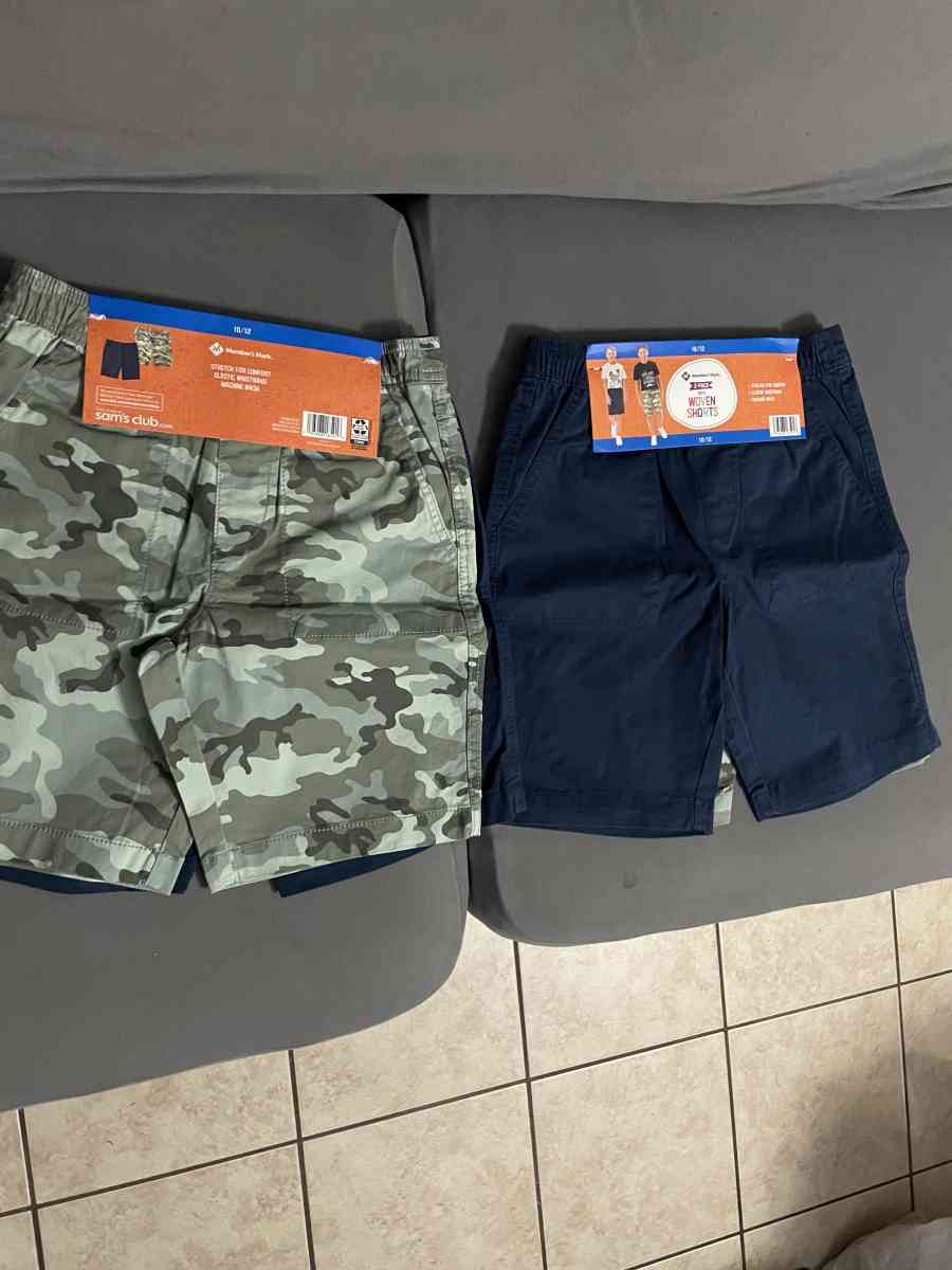 NEW MEMBER MARK 2 PACK BOYS WOVEN SHORTS SIZES1012 8 EACH ON - Pasadena, Texas - FleaMarketBay
