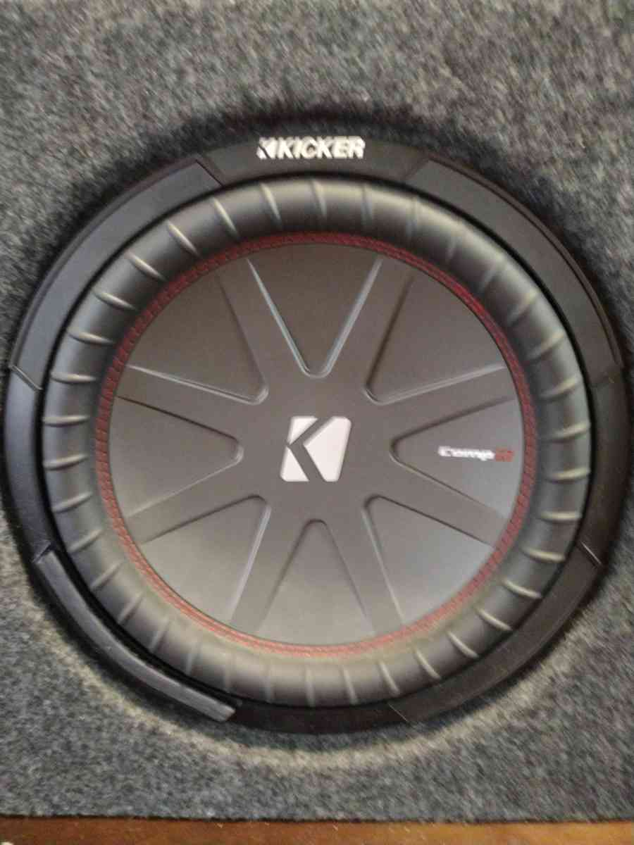2 12 kicker comp R subwoofers in custom box