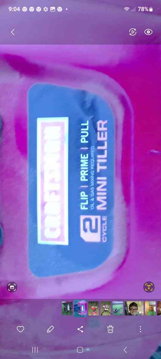 craftman 2 cycle mini tiller