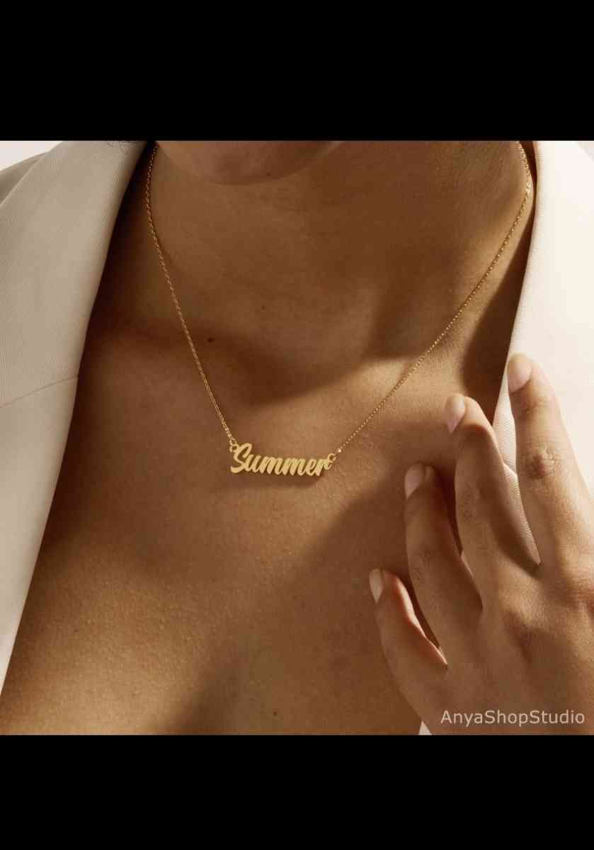 custom gold plated name necklaces - Alicia, Arkansas - FleaMarketBay