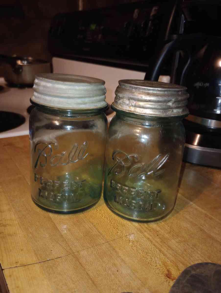 Set Of 3 Blue Mason Jars - Cannon, Kentucky