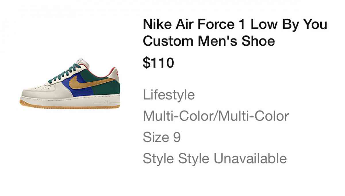 Nike Air Force 1 Low By You Custom Mens Shoe New Never Worn - Laredo, Texas - FleaMarketBay