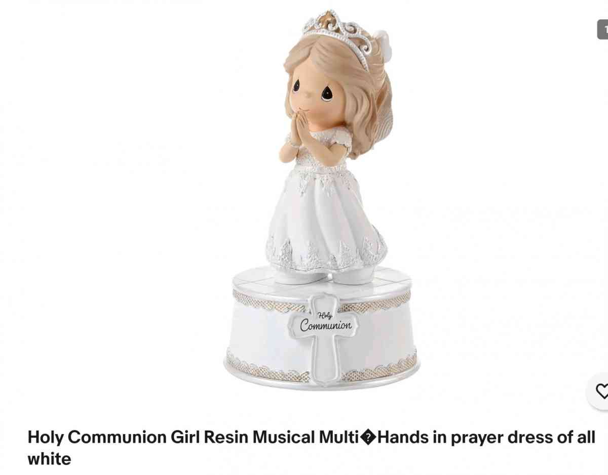 Holy Communion Girl Resin Musical MultiHands in prayer dress - Corning, California