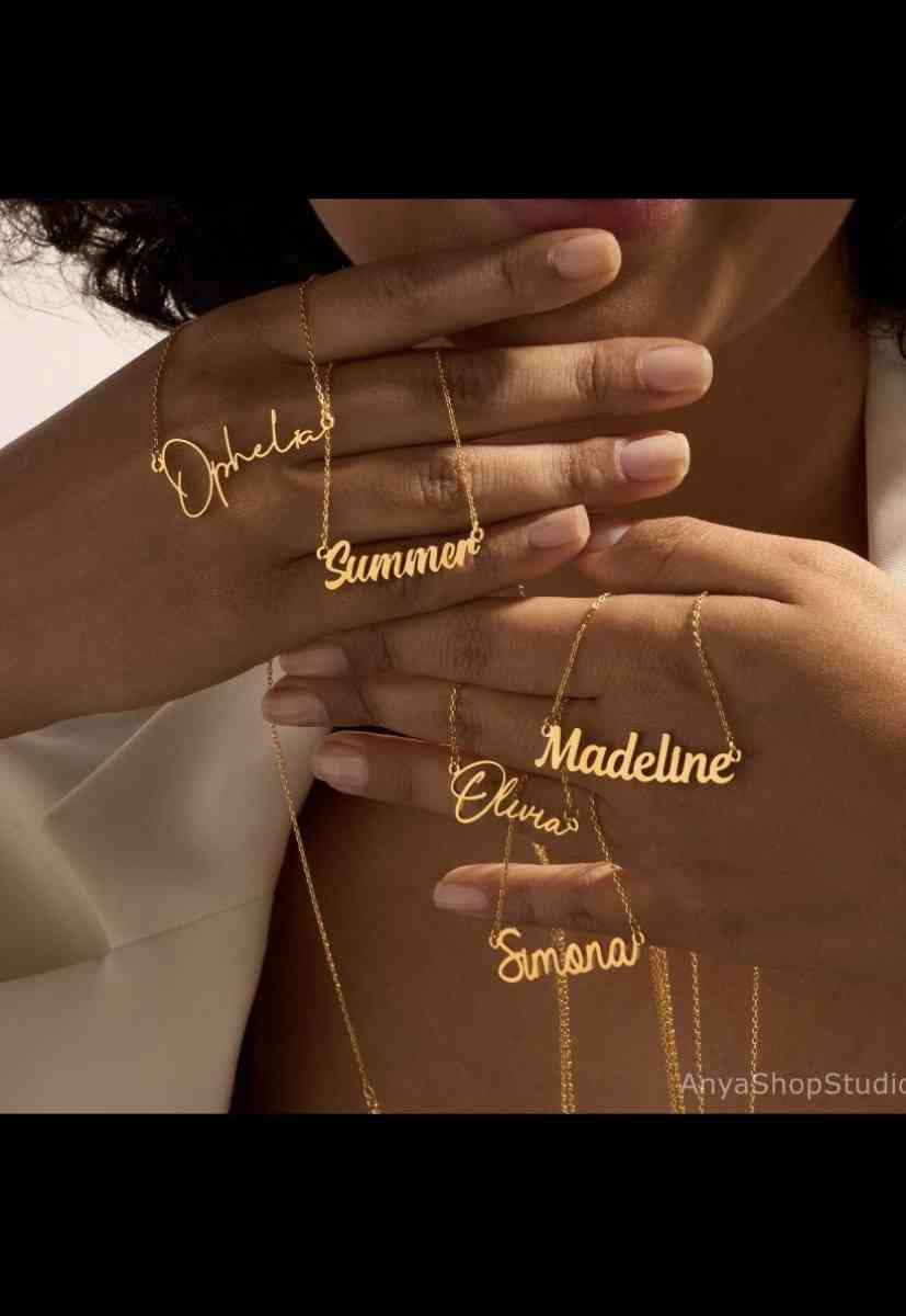 custom gold plated name necklaces - Alicia, Arkansas