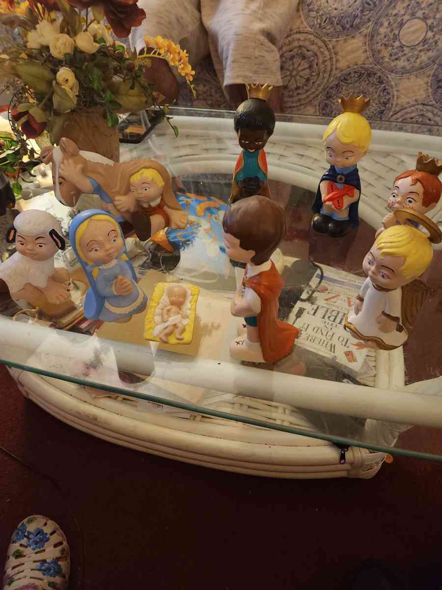 Vintage 1975 Gare Inc Nativity Scene 9 Pc Set Children in Co - Napoleon, Ohio
