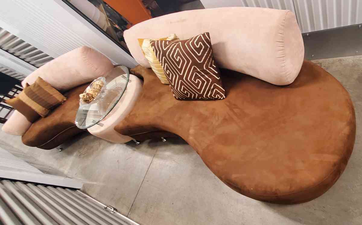 2 long curved sofas with matching table - Henderson, Nevada - FleaMarketBay