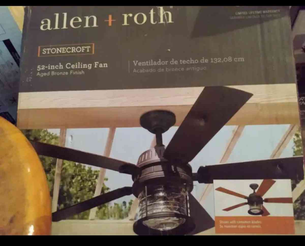 beautiful brand new in box Allen Roth 52 bronze ceiling fan - Houston, Texas - FleaMarketBay