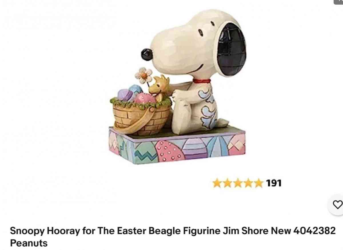 Snoopy Hooray for The Easter Beagle Figurine Jim Shore New 4 - Corning, California
