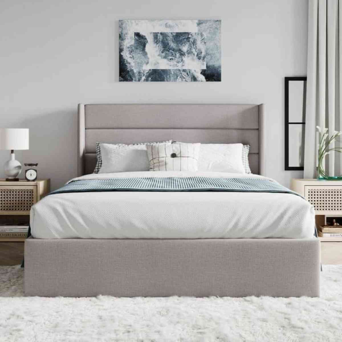 full Size120Full Size Lift Up Platform Bed Frame with Uphols - Claremont, California - FleaMarketBay