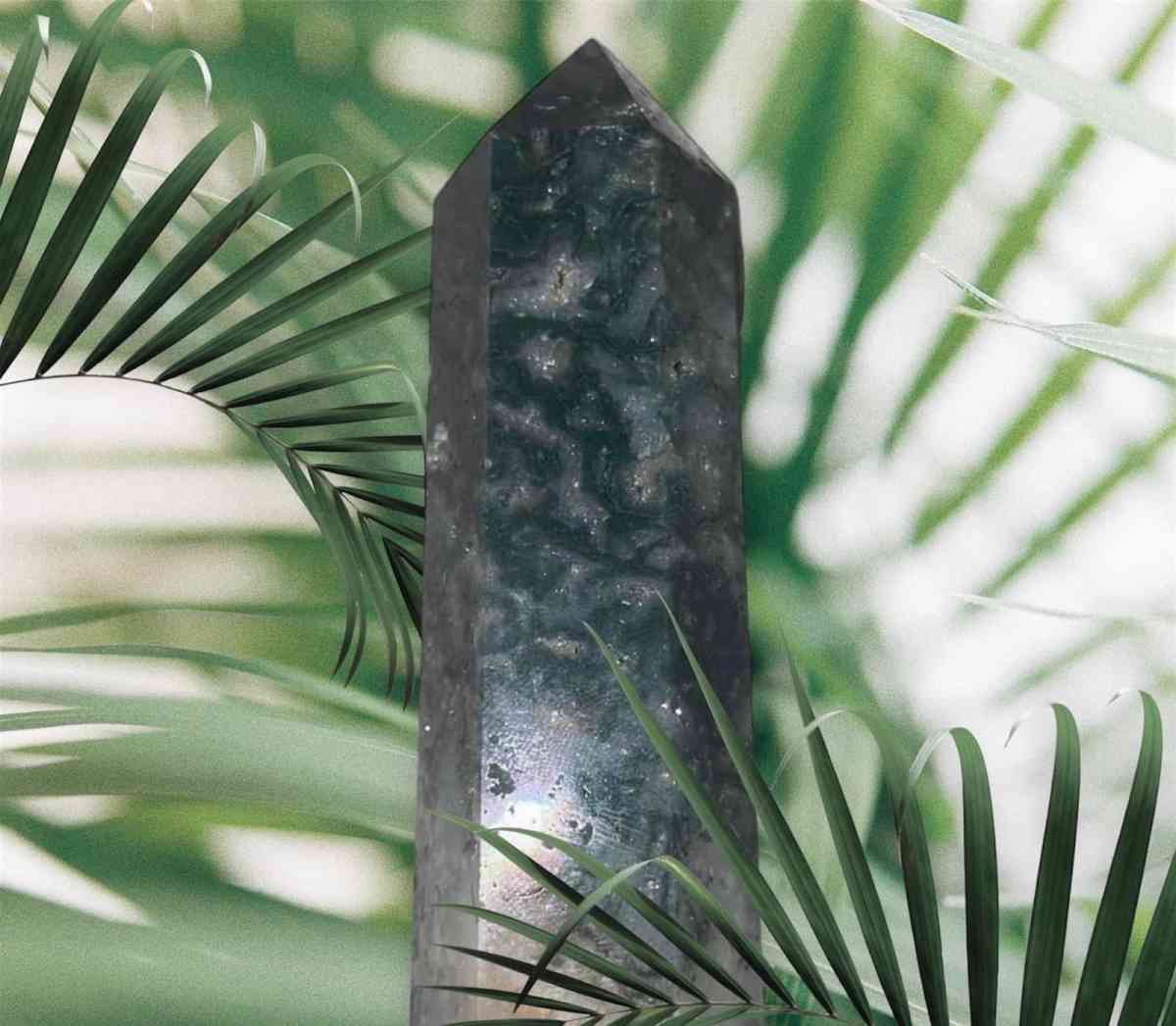 Druzy Moss Agate Tower