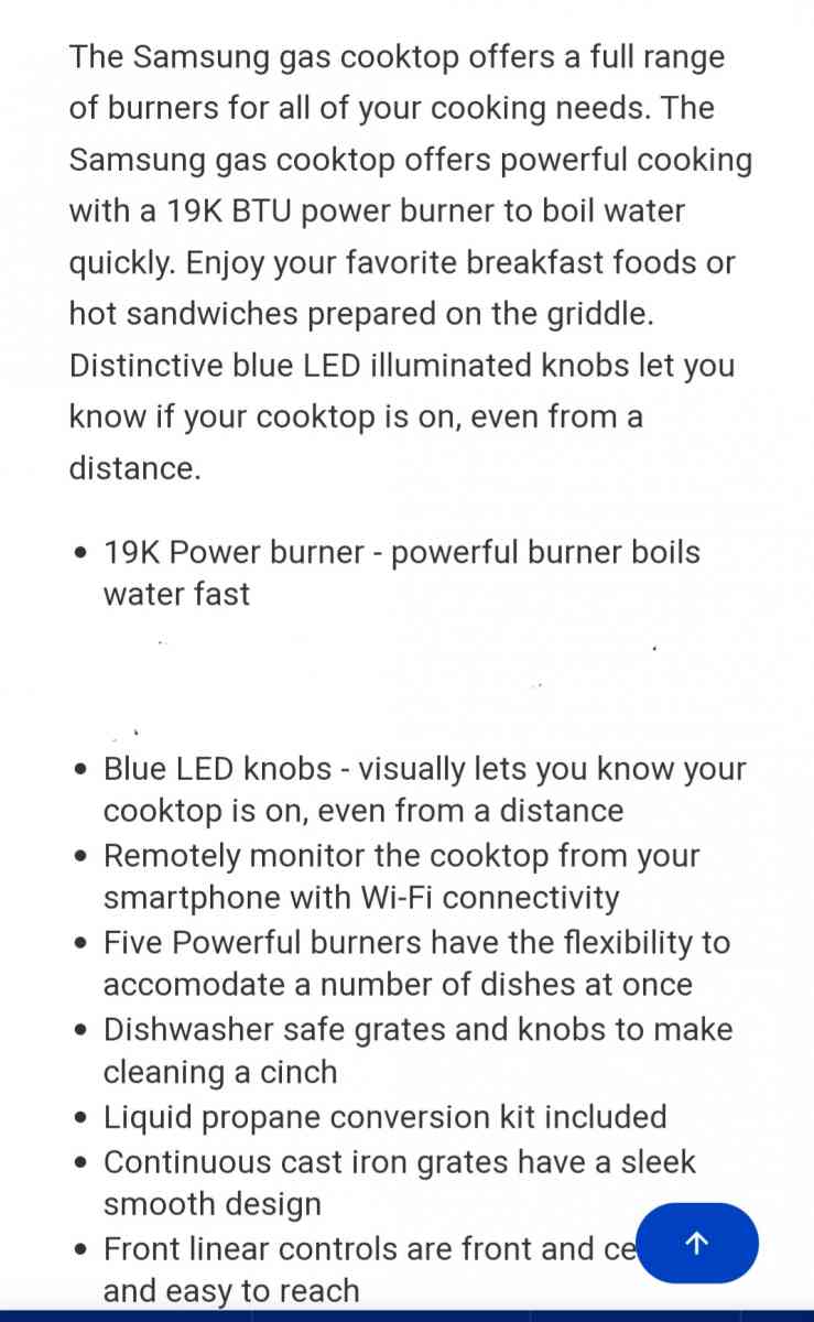 Cooktop 30inch Samsung wifi - Ridgeville, South Carolina - FleaMarketBay