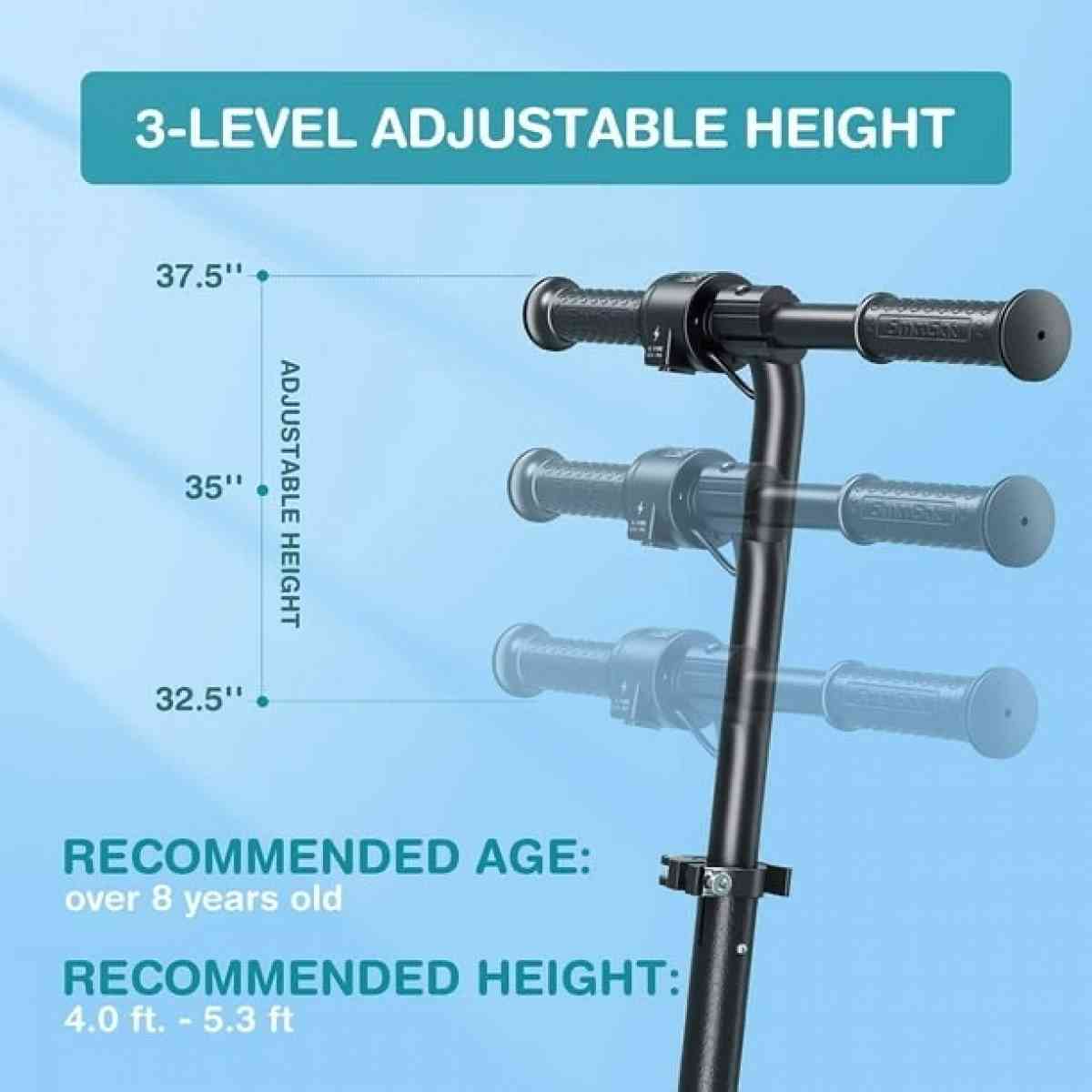 Foldable Electric Scooter for Kids 3 Speeds and Adjustable H - Claremont, California - FleaMarketBay