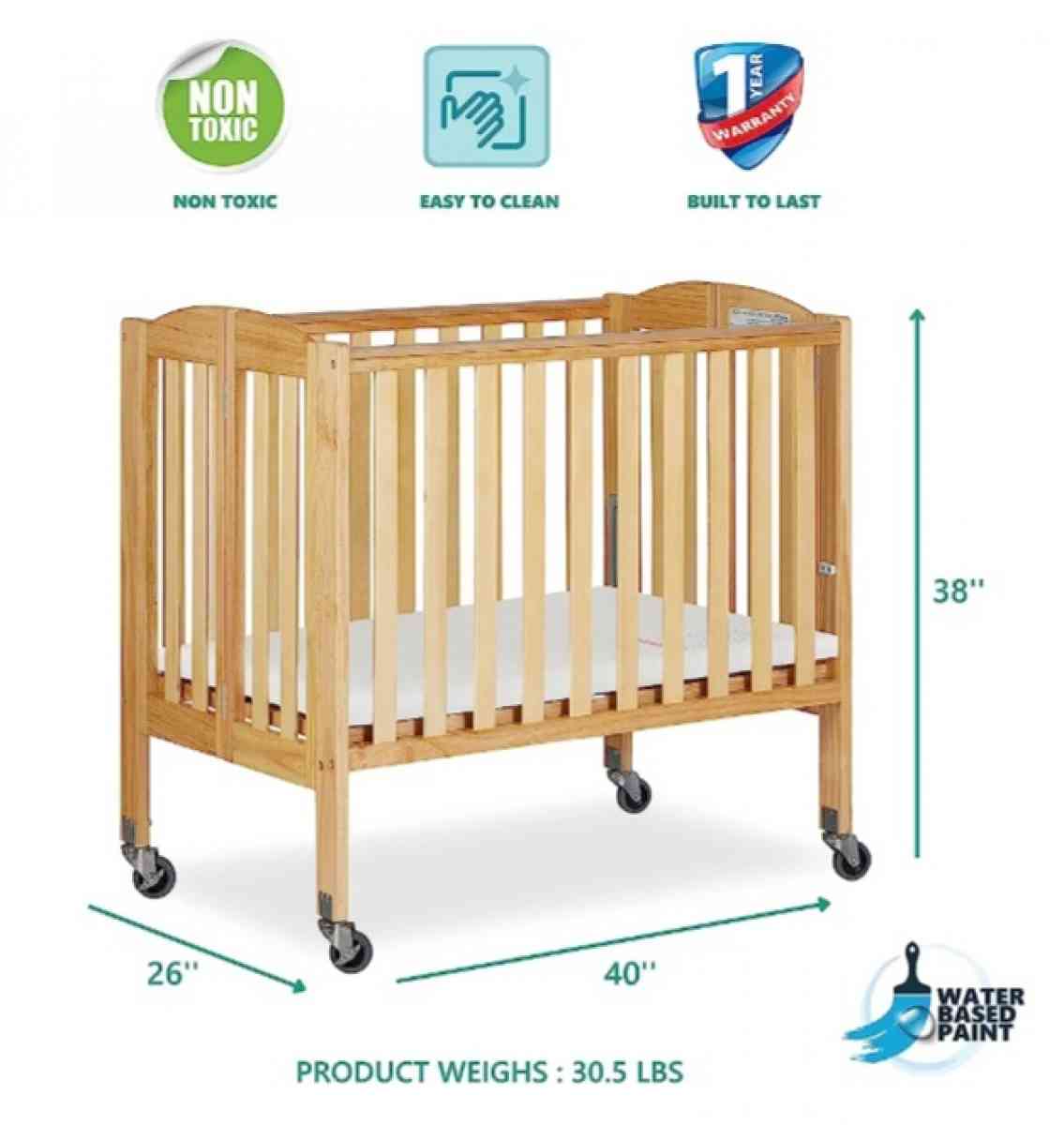 2 in 1 dream On me portable crib - Corning, California - FleaMarketBay