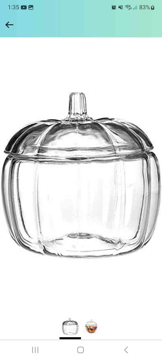 glass candle or dessert holders and pumpkin cookie candy jar - Belle Vernon, Pennsylvania - FleaMarketBay