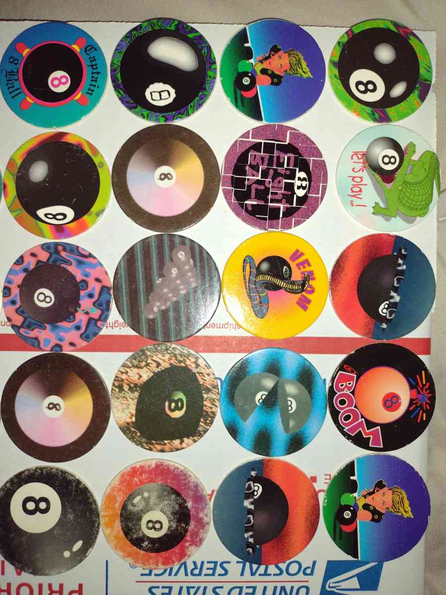 8 ball skull poison pogs - Magna, Utah - FleaMarketBay