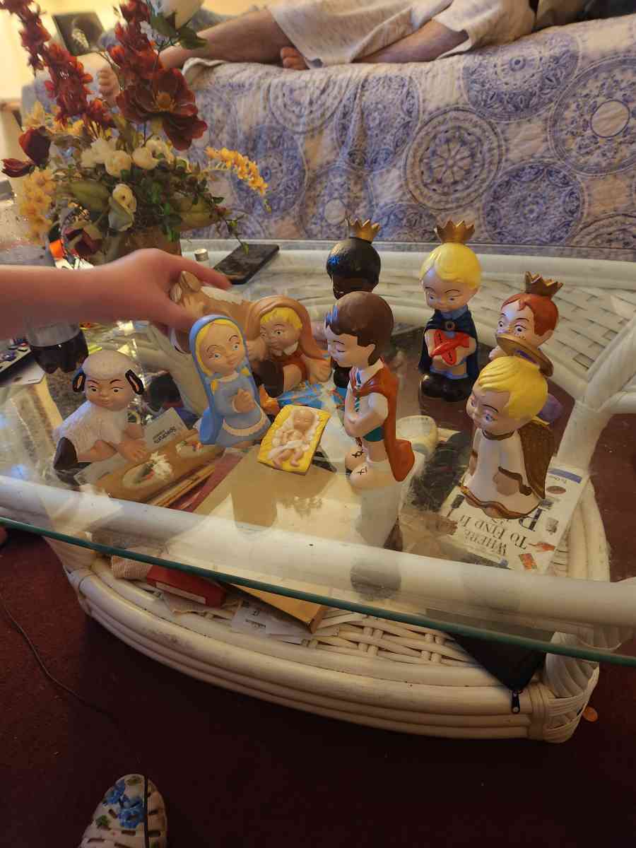 Vintage 1975 Gare Inc Nativity Scene 9 Pc Set Children in Co - Napoleon, Ohio - FleaMarketBay