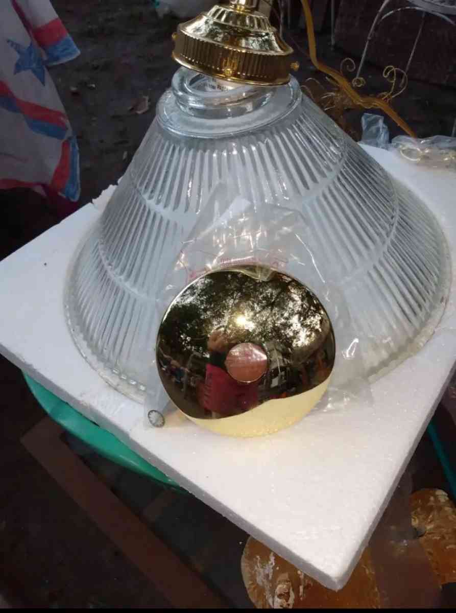 glass ribbed done chandelier - Houston, Texas