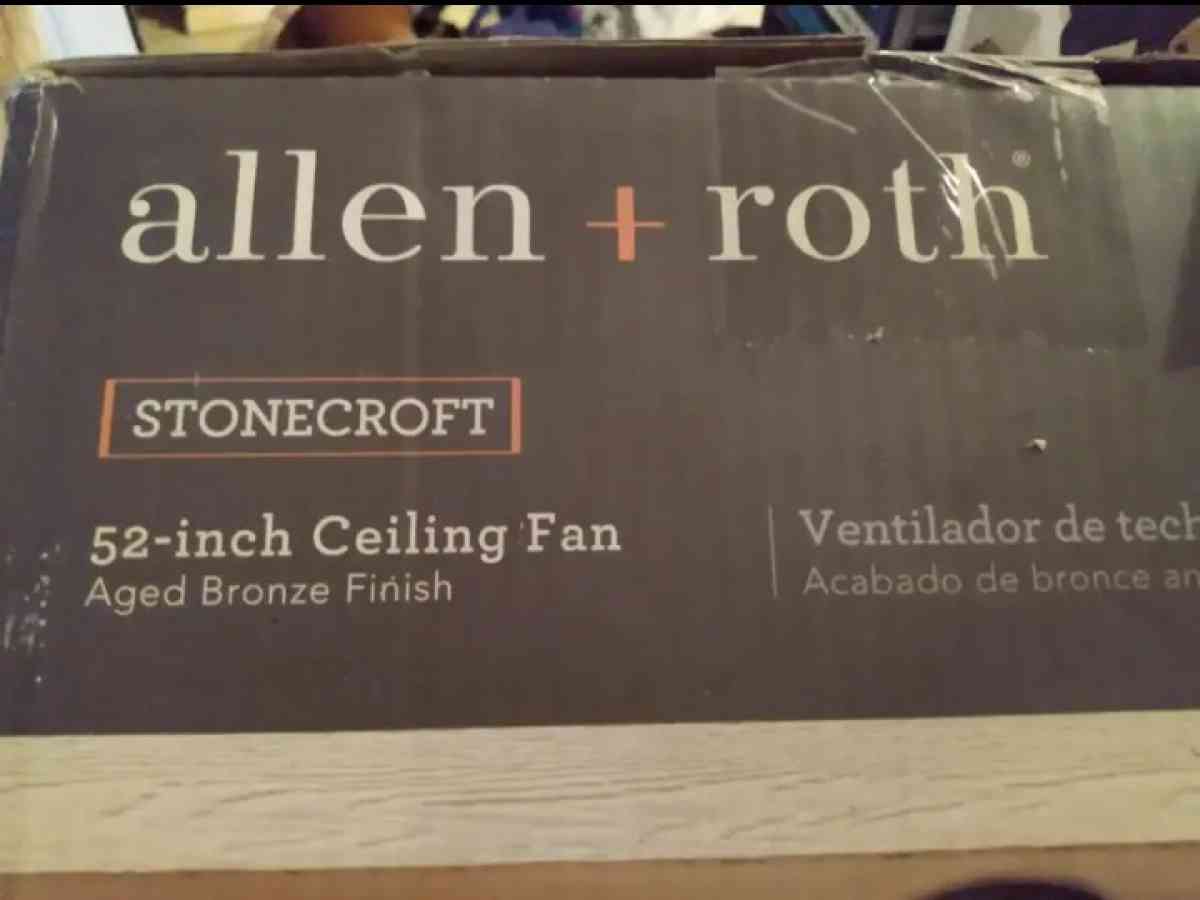 beautiful brand new in box Allen Roth 52 bronze ceiling fan - Houston, Texas - FleaMarketBay