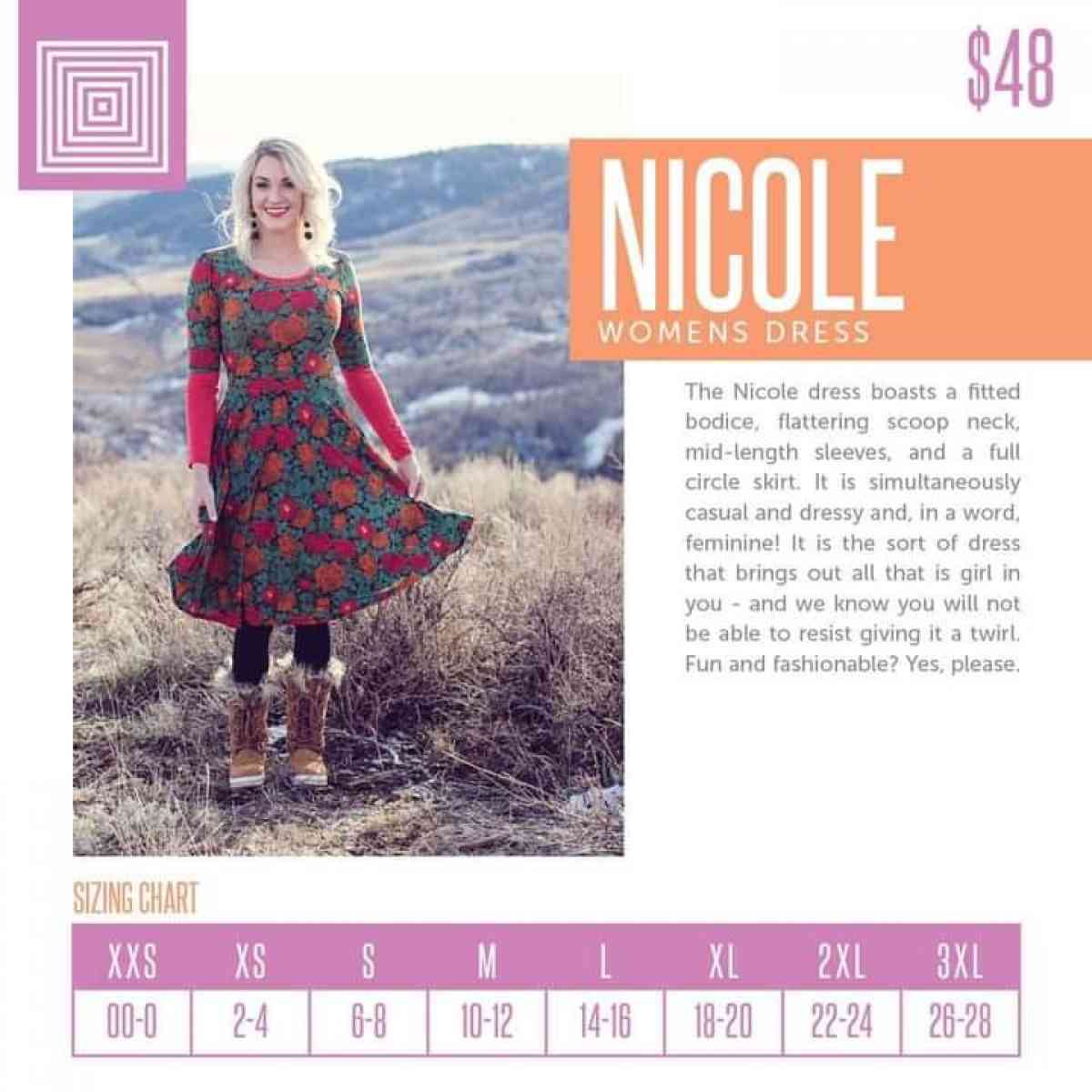 NWTLuLaRoe 3XL Nicole 22 Fits size 26 to 28 Retails for  48 - Hemet, California - FleaMarketBay