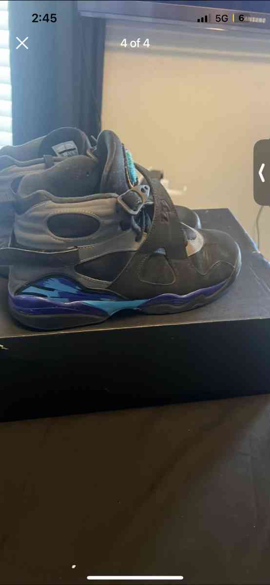 Air Jordan Retro Aqua 8s Youth Size 7 - Hurst, Texas - FleaMarketBay